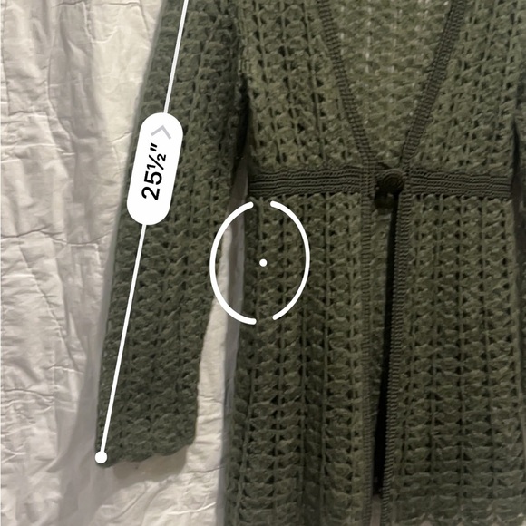 Gold Hawk Open Knit Sweater Cardigan  
Sz: S - Picture 6 of 14
